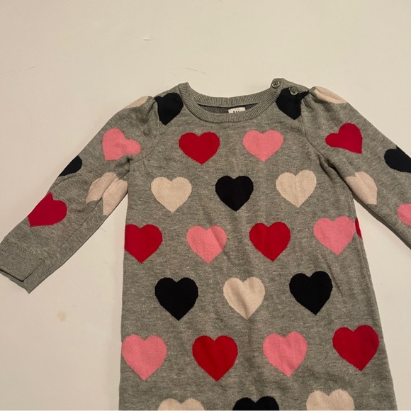 Baby Gap Heart Print One Piece Knit Sweater Size 18-24 months - Picture 2 of 7